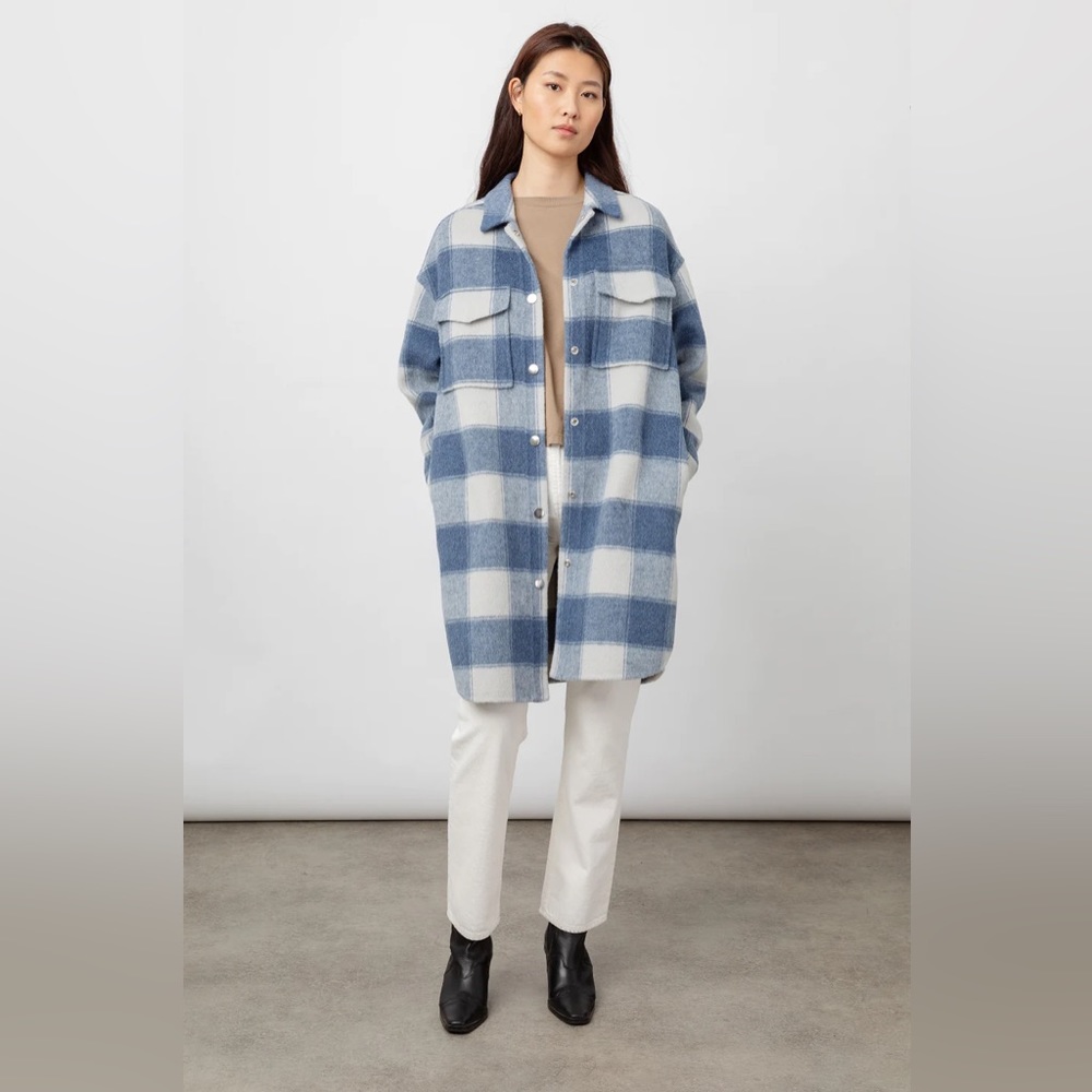 Rails Jaro Coat Blue Buffalo Check: Small